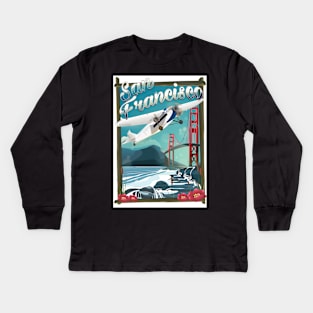 San Francisco travel poster Kids Long Sleeve T-Shirt